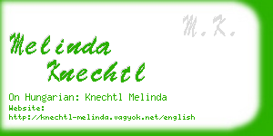 melinda knechtl business card